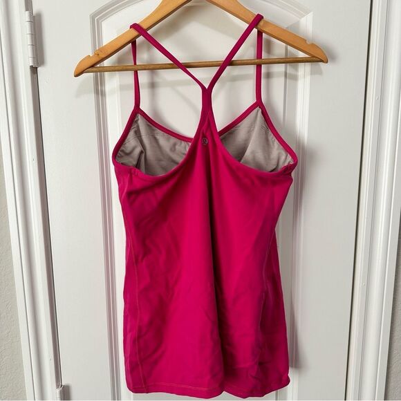 Lululemon Athletica Women’s Pink Power Y Tank Top Size 12 - Picture 2 of 4